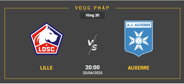 Chốt Kèo Trận Lille Vs Auxerre